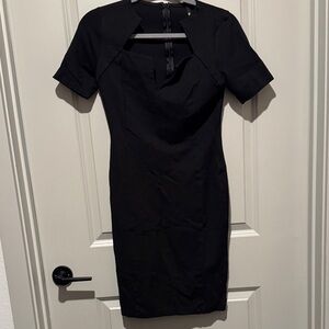 Lulu's Classic Black Midi Dress